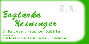 boglarka meininger business card